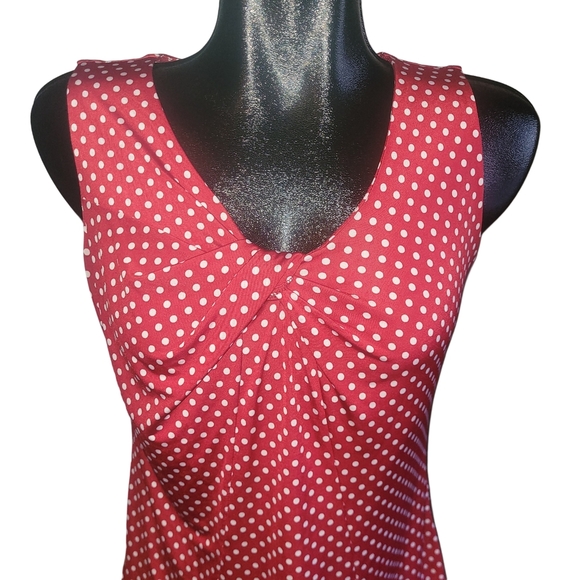 Jennie & Marlis Red and White Polka Dot Sleeveless Top - Picture 2 of 6